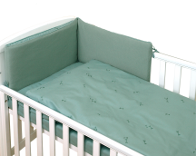 Amy PURE SALVIA 3-element bedding set for the cot - Green sweater
