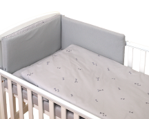 Amy PURE GRAY 3-element bedding set for the cot - Gray sweater