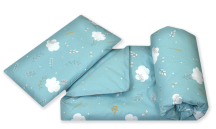 2-element bedding set for cot Amy AIRY BRANCHES TURQUOISE-HEARTS TURQUOISE