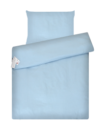 2-element bed linen Amy PUZZLE MUSLIN BLUE
