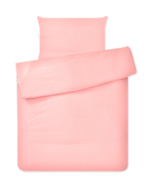 2-element bedding for a cot Amy PUZZLE MUSLIN LIGHT PINK