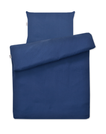 2-element bedding for a cot Amy PUZZLE MUŚLIN NAVY