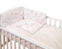 3-element bedding set with filling Amy AIRY BRANCHES BEIGE-HEARTS BEIGE