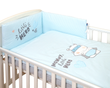 3-element bedding set with filling Amy HERO STRIPES BLUE