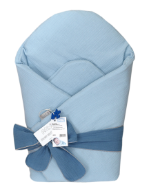 Baby blanket Amy PUZZLE BLUE