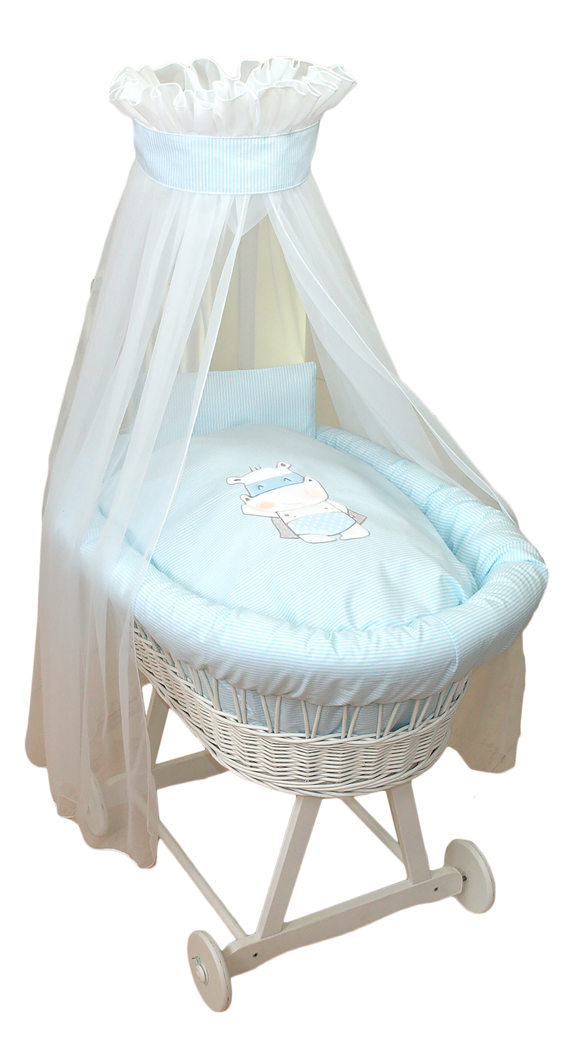Linen to the Moses basket Amy Sissi HERO STRIPES BLUE