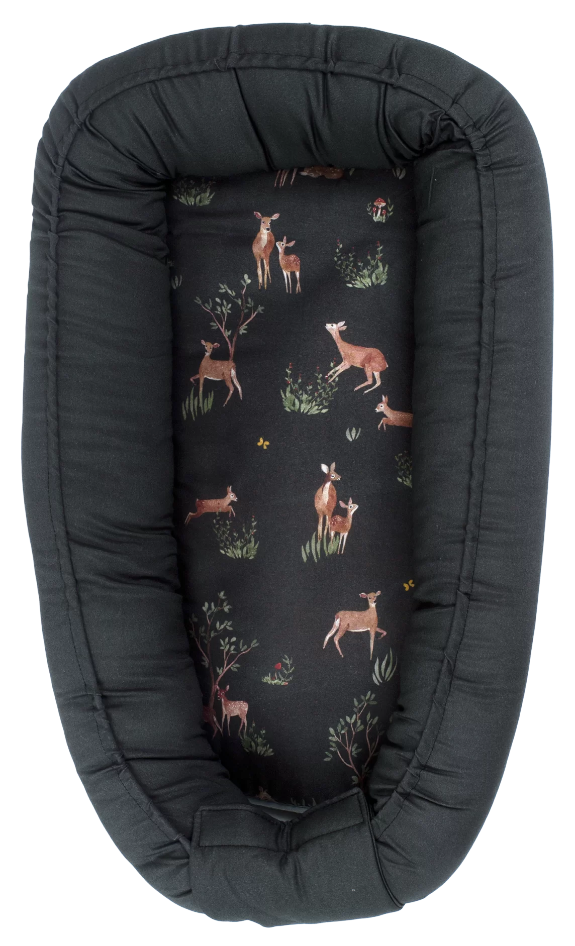 Cocoon for baby Amy Bamboo Forest Fun Dark Green