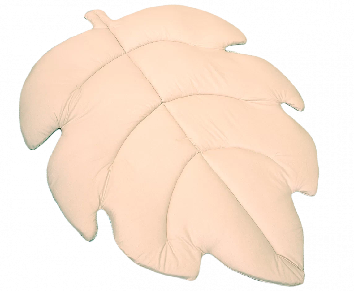 Children's mat leaf Beige
